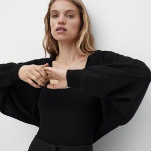 Ribbed knit bolero jacket - Massimo Dutti